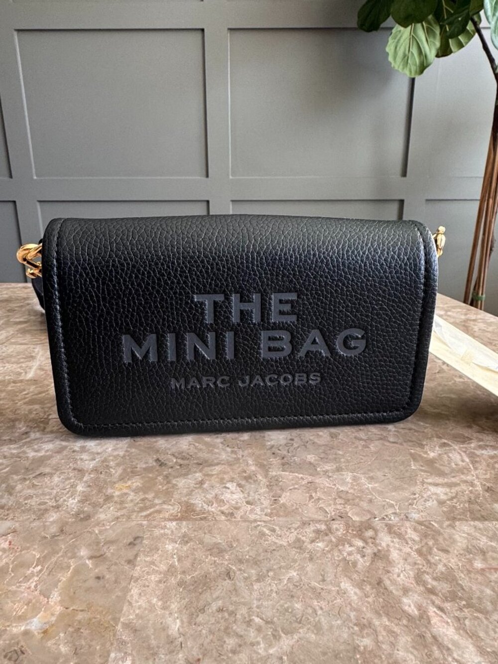 NWT Marc Jacobs The Leather Mini Bag Black Crossbody
